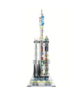 Ensemble de jouets de construction de véhicules de lancement Falcon Heavy de JIE STAR JJ9031