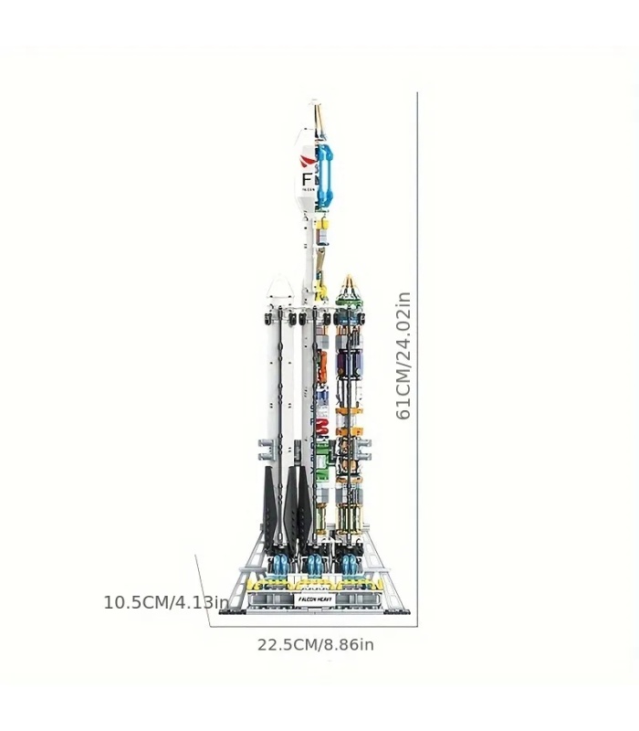 JIE STAR JJ9031 Launch Vehicle Falcon Heavy Building Blocks Toy Set