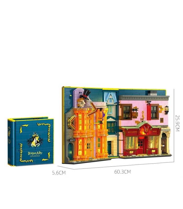 JIE STAR JJ9057 Harry Potter Winkelgasse-Buch-Bausteine-Spielzeugset