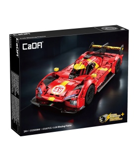 CaDA C63008 Blazing Flame Sports Car Building Blocks Toy Set