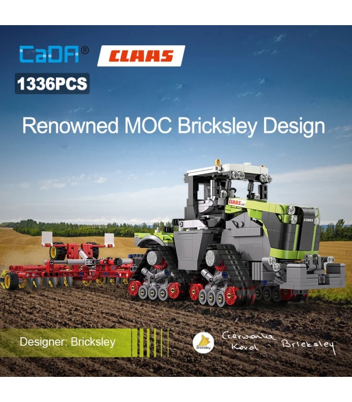 CaDA C65012 CLAAS Xerion 5000 Trac TS ビルディングブロックおもちゃセット