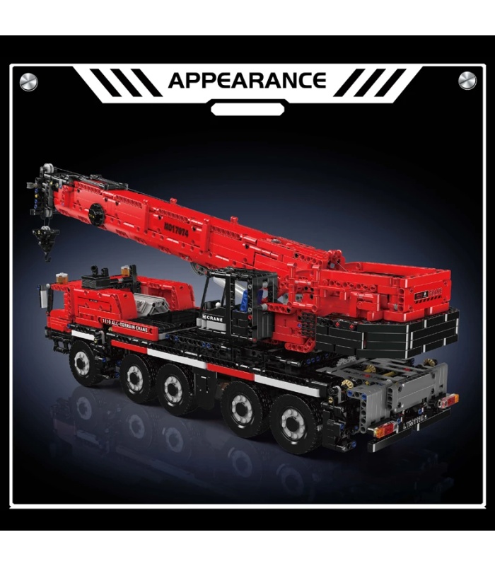 Liebherr Crane MOULD KING 10174 Red LTM 1110 Building Blocks Toy Set