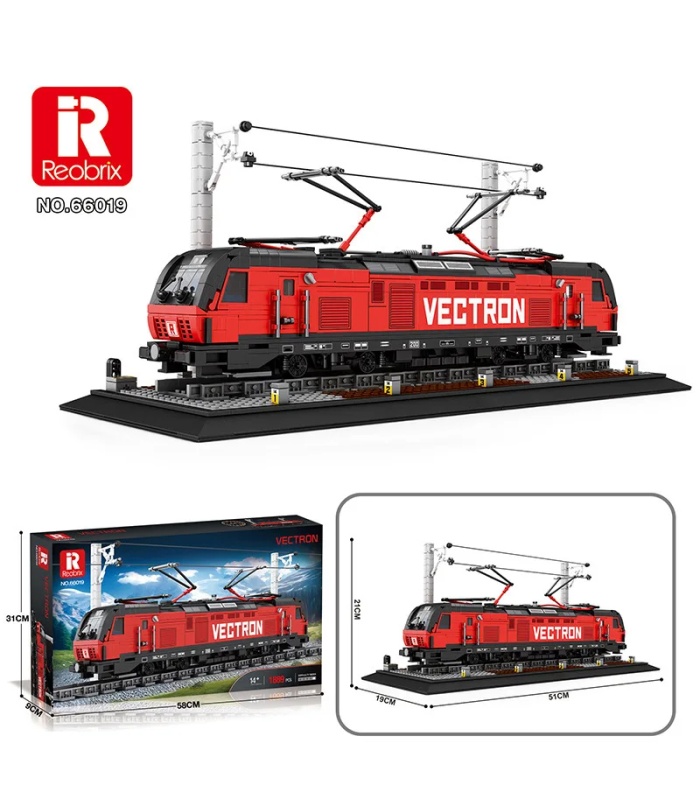 REOBRIX 66019 Vectron ヨーロッパ電動旅客列車 ビルディングブロック おもちゃセット