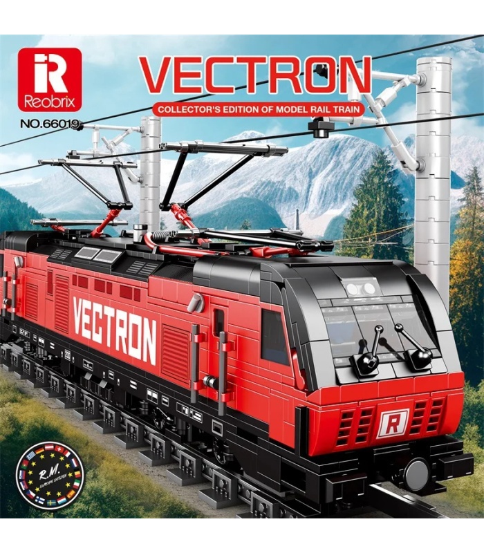 REOBRIX 66019 Vectron European Electric Passenger Train Building Blocks Toy Set