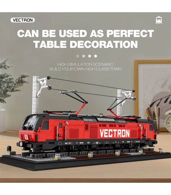 REOBRIX 66019 Vectron European Electric Passenger Train Building Blocks Toy Set