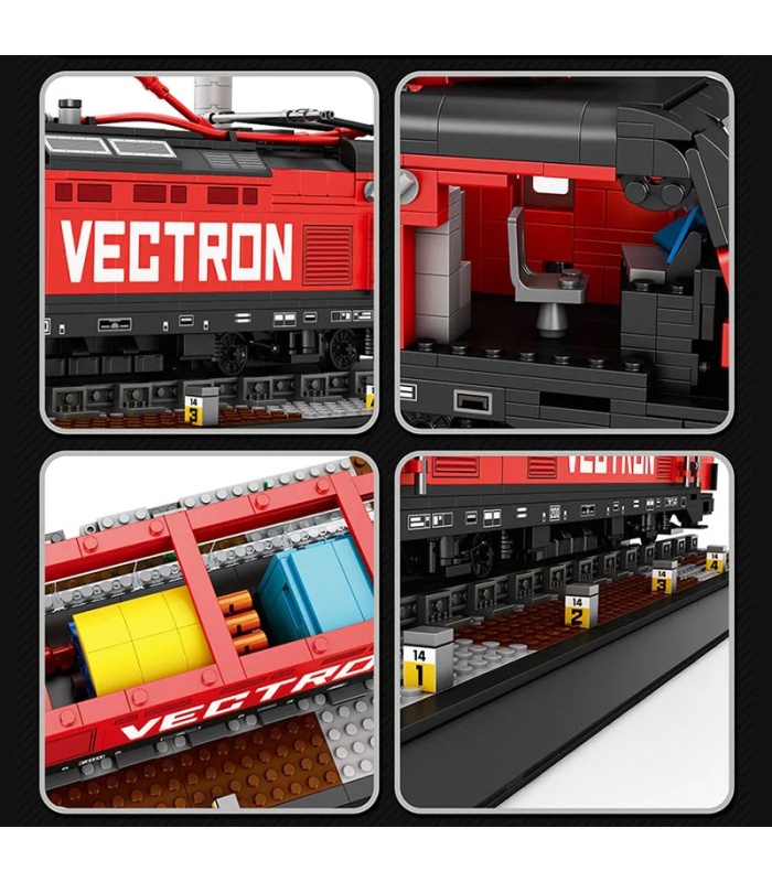 Ensemble de jouets de construction de train de voyageurs électrique européen REOBRIX 66019 Vectron