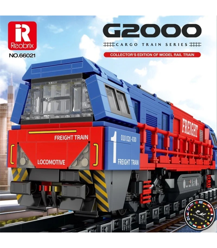 REOBRIX 66021 G2000 European Freight Train Building Blocks Toy Set