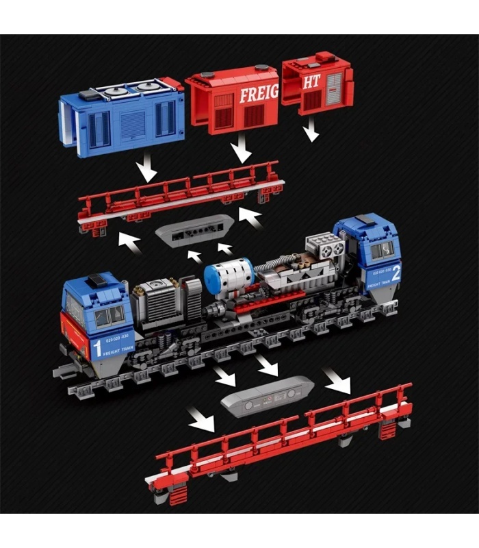 REOBRIX 66021 G2000 European Freight Train Building Blocks Toy Set