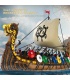 REOBRIX 66101 Viking Penteconter Longship Building Blocks Toy Set