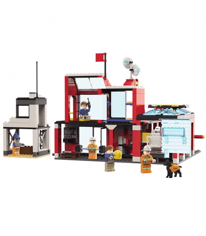 ENLIGHTEN 2808 Fire Station Building Blocks Set