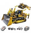 Personnalisé Technic Motorisé Bulldozer Compatible Briques De Construction, Jeu De 1384 Pièces