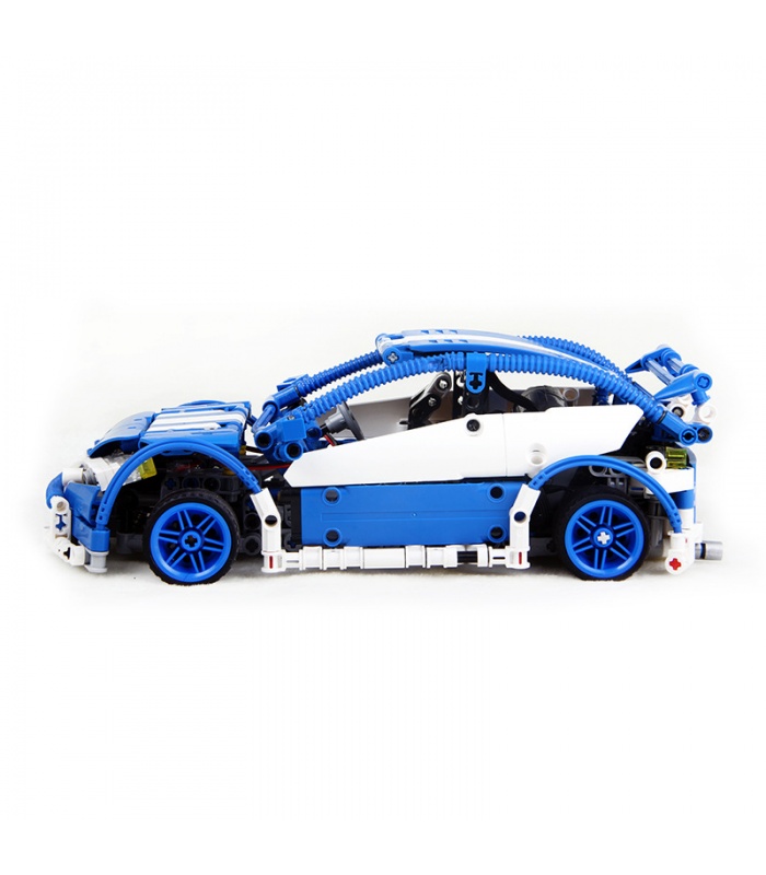 Personnalisé MOC Bleu Berline de Type R Briques de Construction Jouet Jeu de 640 Pièces