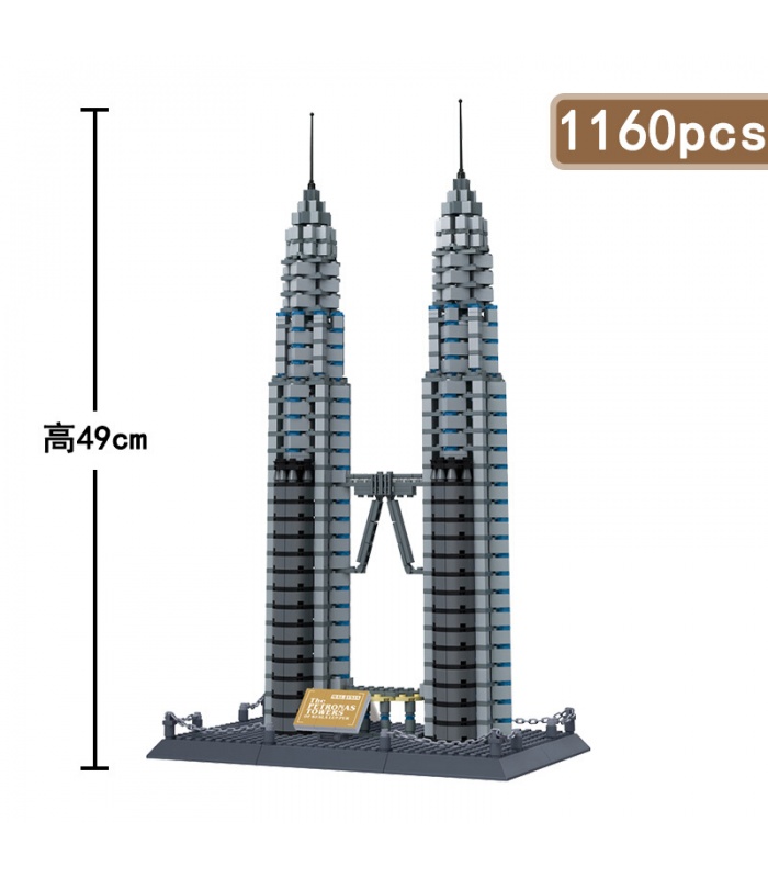 Petronas Twin Towers WANGE Architecture 5213 Building Blocks Toy Set