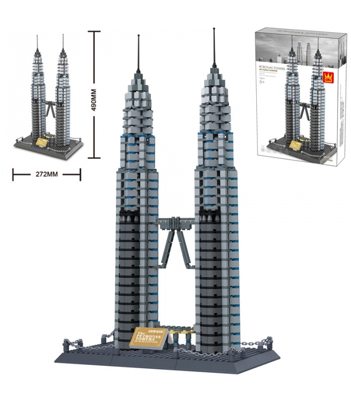 Petronas Twin Towers WANGE Architecture 5213 Building Blocks Toy Set