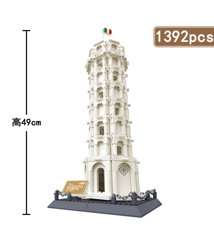 Leaning Tower of Pisa WANGE Architecture 5214 Building Blocks Toy Set