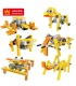 WANGE Robótica Animal 1201-1206 Conjunto de 6 Bloques de Construcción de Juguete Set