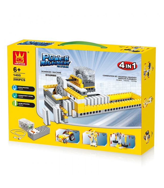 WANGE Puissance des Machines Dominos Machine 1405 Blocs de Construction Jouets Jeu