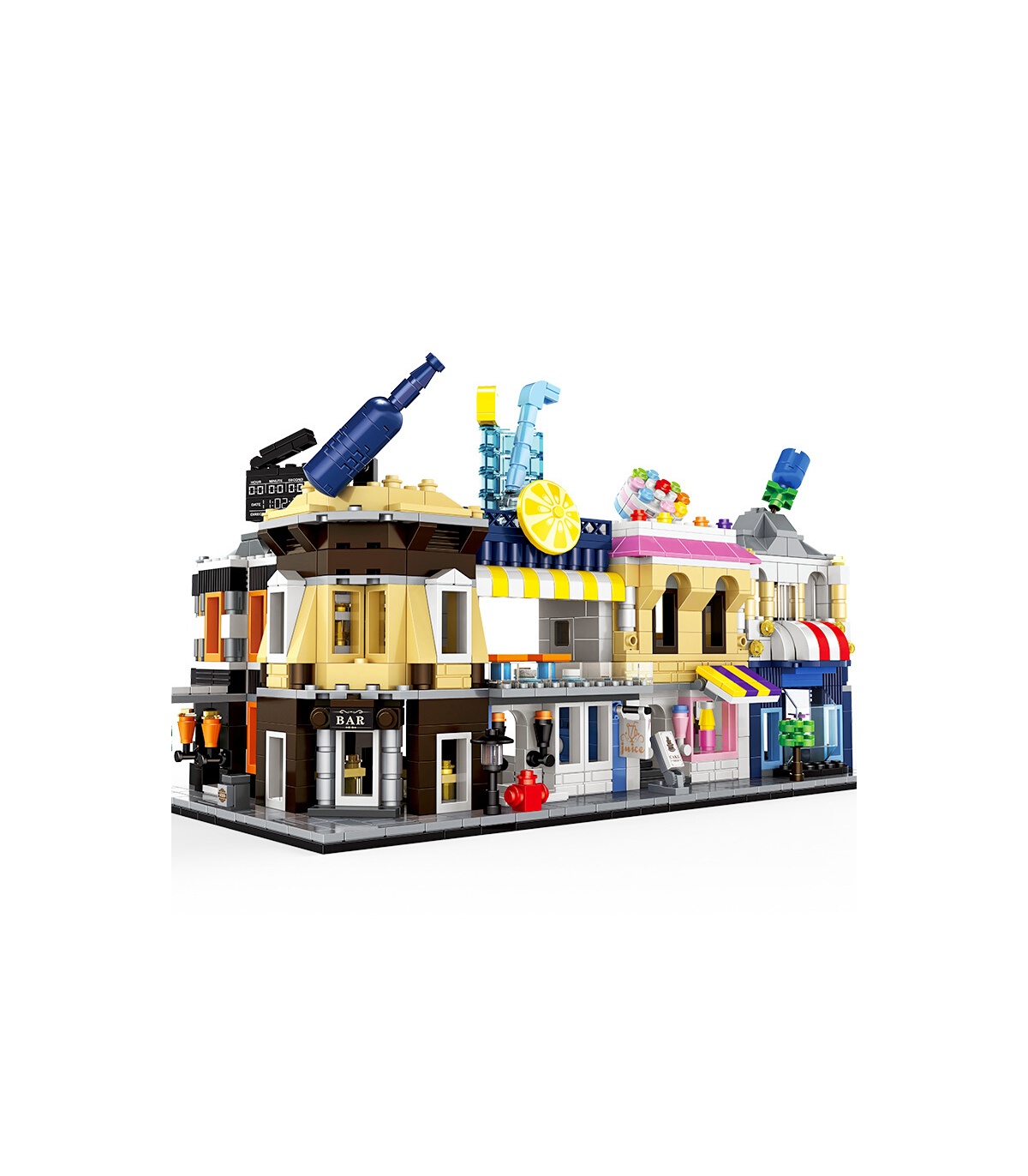 WANGE Street View Mini Architecture Set of 5 2310-2314 Building Toy Set BuildingToyStore.com