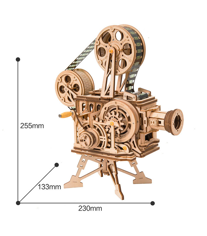 ROKR de Puzzle en 3D Projecteur de Film Vitascope Bâtiment en Bois Kit de Jouets