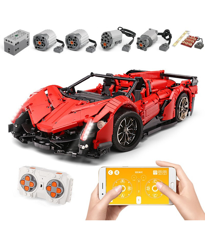 MOLD KING 13079 Lamborghini Veneno 슈퍼카 원격 제어 빌딩 블록 장난감 세트