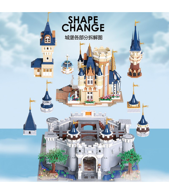 MOULE ROI 13132 Paradis Château de Disney MOC Blocs de Construction Jouets Jeu