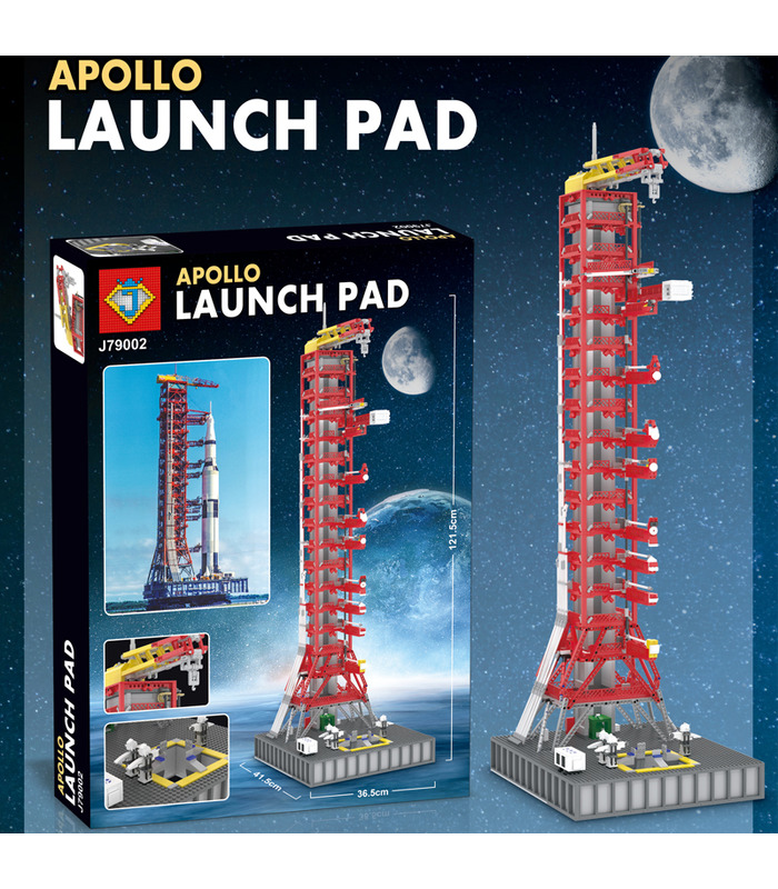 Custom J79002 Apollo Saturn V Launch Pad Tower Building Bricks Toy Set 3561 Pieces 1192