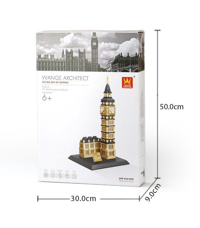 WANGE Architecture Big Ben Elizabeth Tower 4211 Building Blocks Toy Set ...