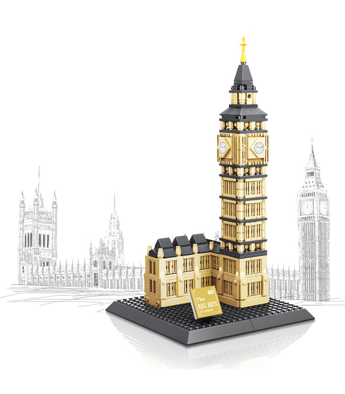 WANGE Architecture Big Ben Elizabeth Tour 4211 Blocs de Construction Jouets Jeu