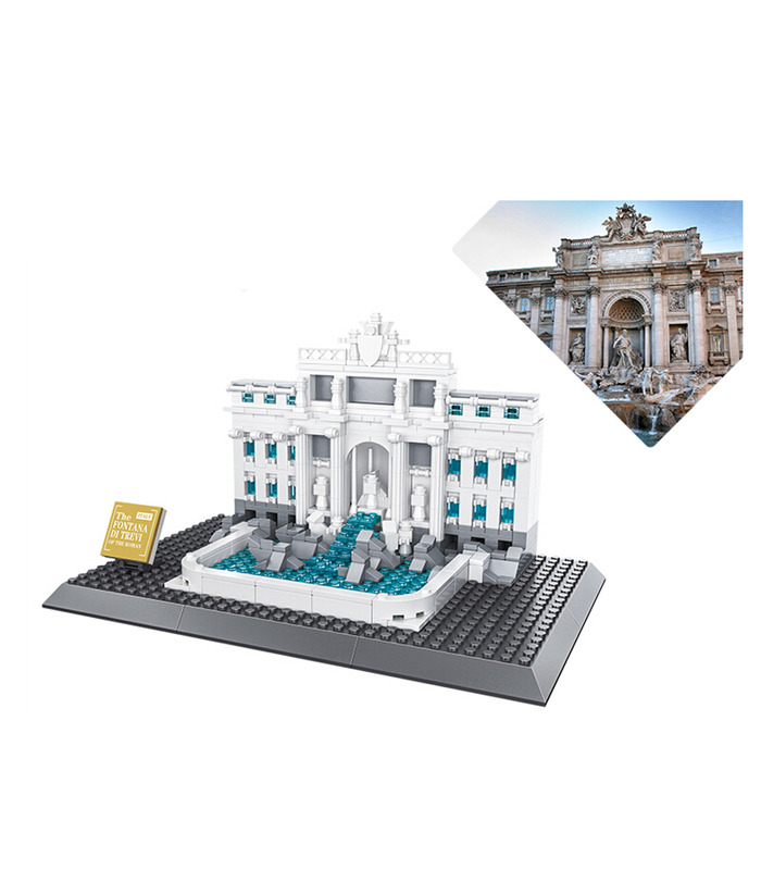 WANGE Architecture Fontana di Trevi 빌딩 4212 빌딩 블록 장난감 세트