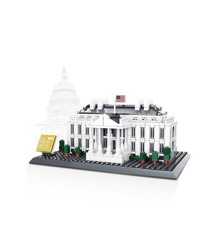 WANGE Architektur Washington White House 4214 Bausteine Spielzeug Set