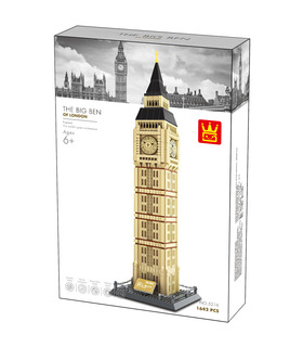 Juego de bloques de construcción de juguete WANGE Architecture 5216 Big Ben The Great Bell