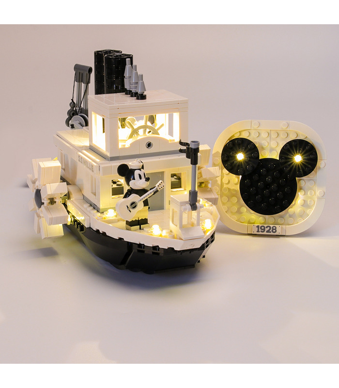 Beleuchtungsset für Steamboat Willie LED-Beleuchtungsset 21317