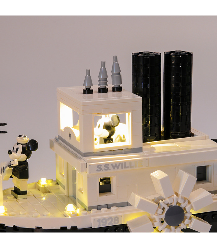 Beleuchtungsset für Steamboat Willie LED-Beleuchtungsset 21317