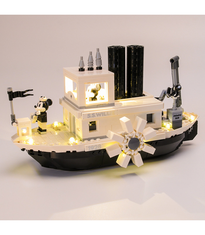 Kit de luz Para Steamboat Willie Set de Iluminación LED 21317