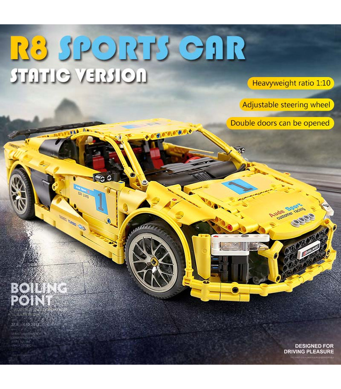 FORM KÖNIG 13127 Audi R8 V10 Sportwagen Bausteine Spielzeugset