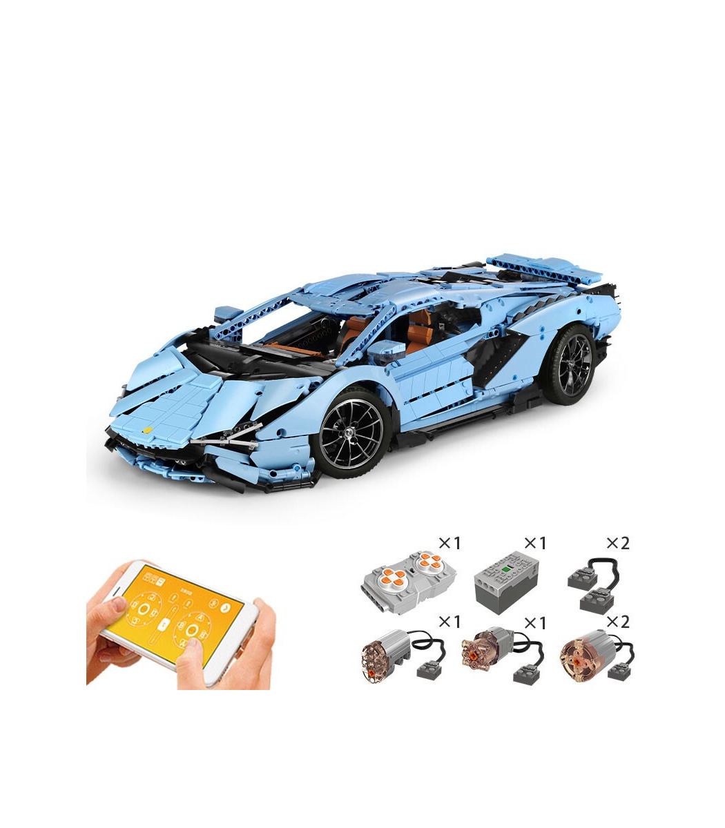 MOULD KING 13056D Lamborghini Sian FKP 37 Motor Edition Remote Control  Building Blocks Toy Set 