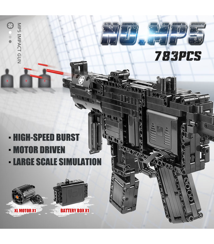 MOLD KING 14001 MP5 기관단총 빌딩 블록 장난감 세트