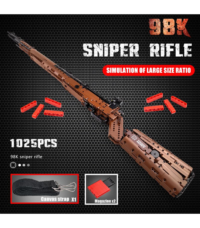 MOLDE REY 14002 La Mauseres 98K Rifle de Francotirador Arma de Bloques de Construcción de Juguete Set