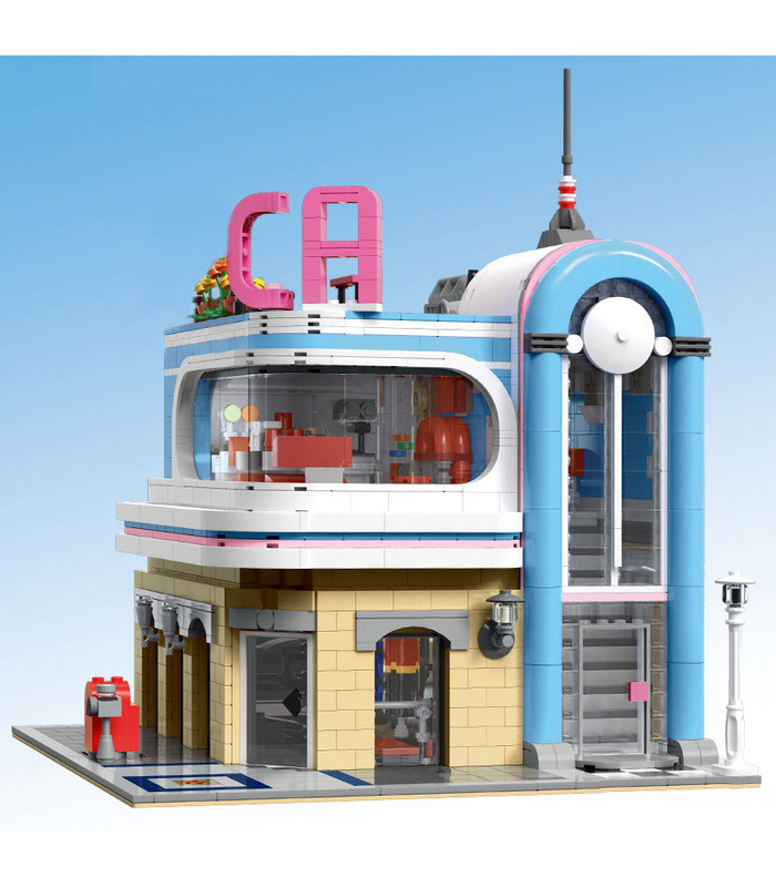 MOULD KING 16001 California Downtown Diner Restaurant by dagupa Building Blocks Toy Set