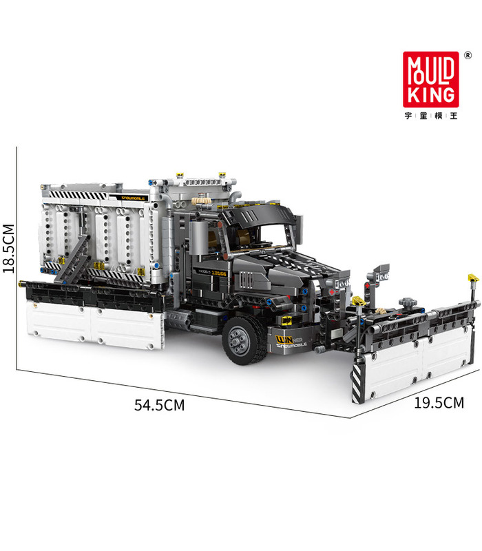 MOLDE REY 13166 Mack Granite Arado de la Nieve de Camiones de Bloques de Construcción de Juguete Set