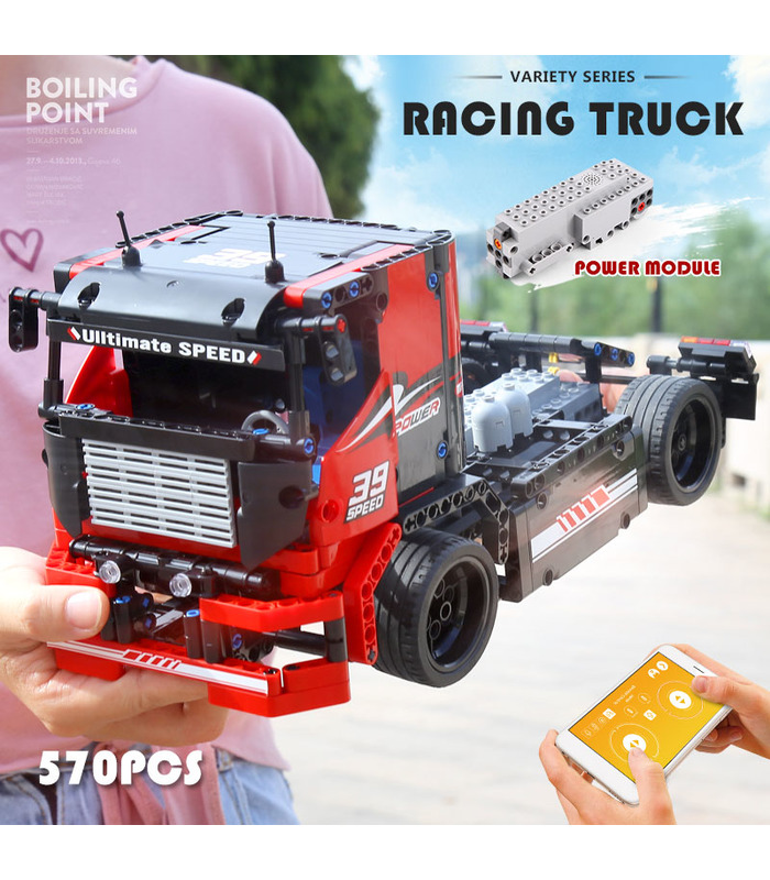 MOLD KING 15002 Racing Truck Juego de juguetes de bloques de construcción de control remoto