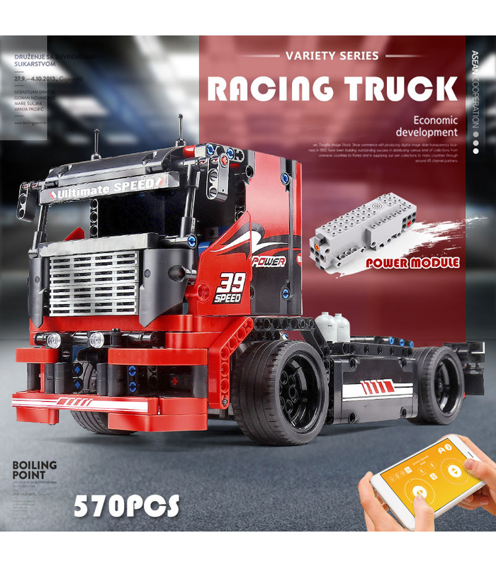 MOLD KING 15002 Racing Truck Juego de juguetes de bloques de construcción de control remoto