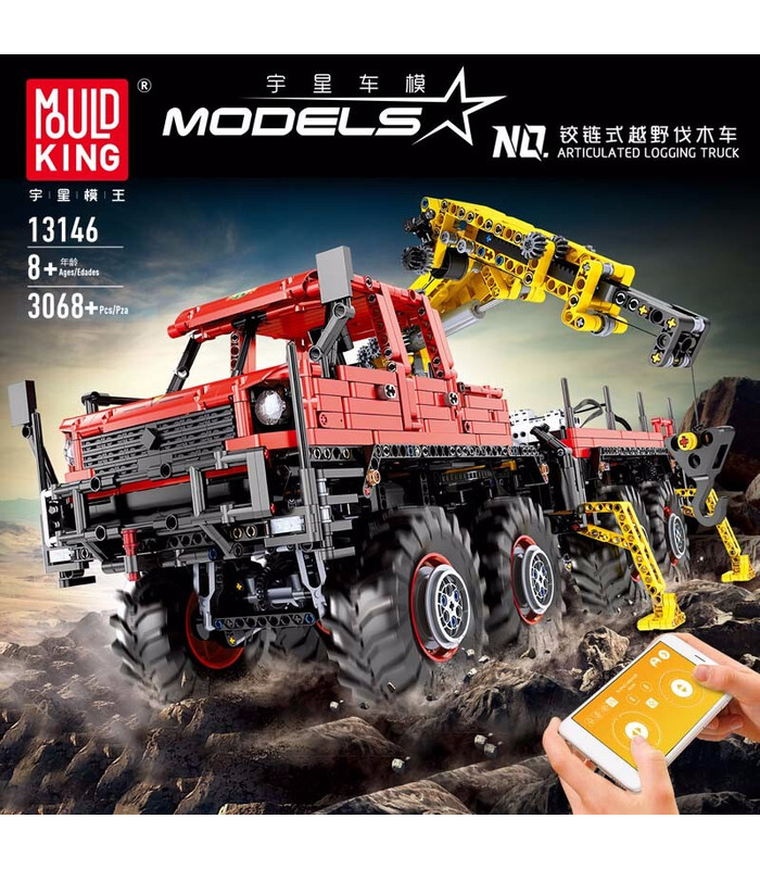 MOULE ROI 13146 Articulé Journalisation de 8×8 Off-Road Truck Blocs de Construction Jouets Jeu