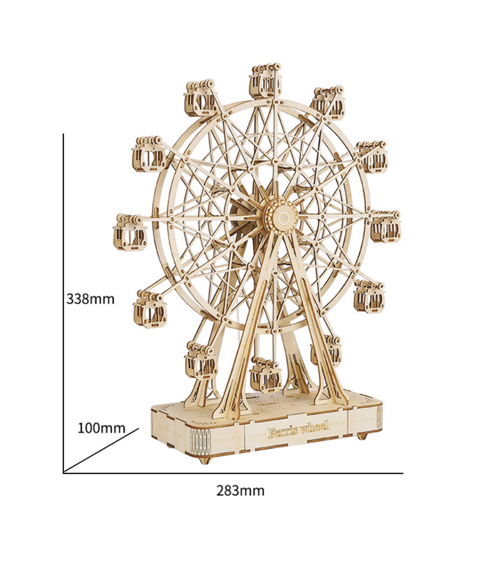 ROKR 3D Puzzle 3D de la Roue de Ferris Bâtiment en Bois Kit de Jouets