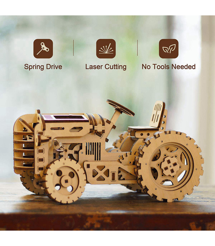 ROKR Puzzle en 3D Muebles de BRICOLAJE Tractor Edificio de Madera de Juguete de Kit de