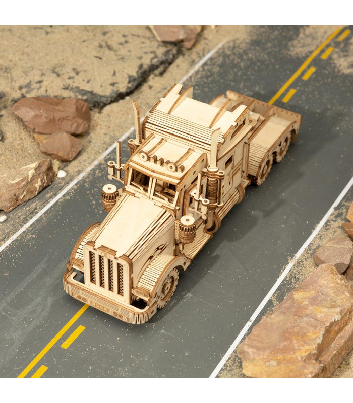 ROKR Heavy Truck 3D Wooden Puzzle Mechanical Car Model Kits Gift for Adults