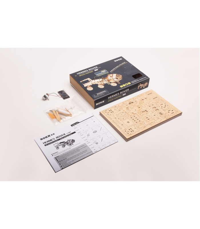 ROKR 3D Puzzle Découverte Rover Bâtiment en Bois Kit de Jouets