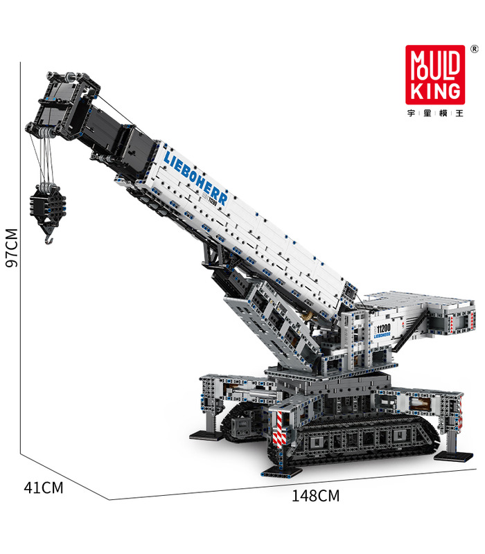 MOLD KING 17002 Liebherr LTR 11200 크레인 빌딩 블록 장난감 세트