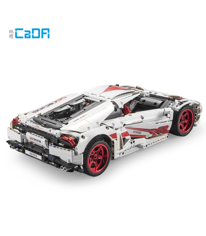 CaDA C61018W 람보르기니 Huracan LP610-4 모터 에디션 빌딩 블록 장난감 세트