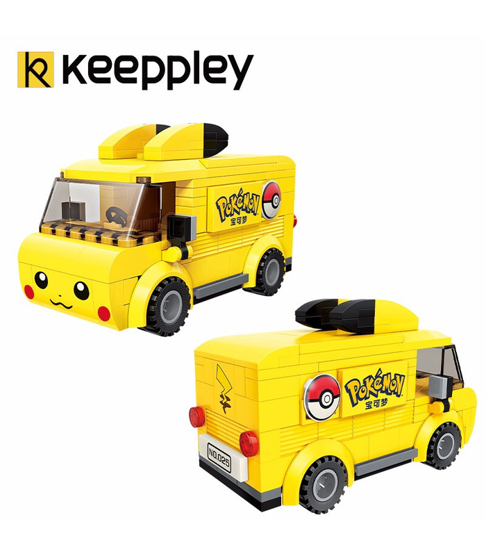 Keeppley Pokemon K20206 Pikachu Bus Qman Blocs De Construction Jouets Jeu